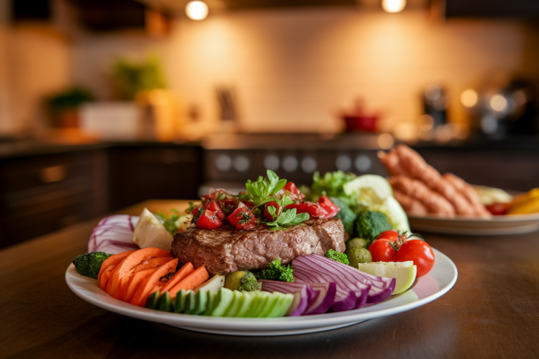 assiette-legumes-colores-viande-grillee