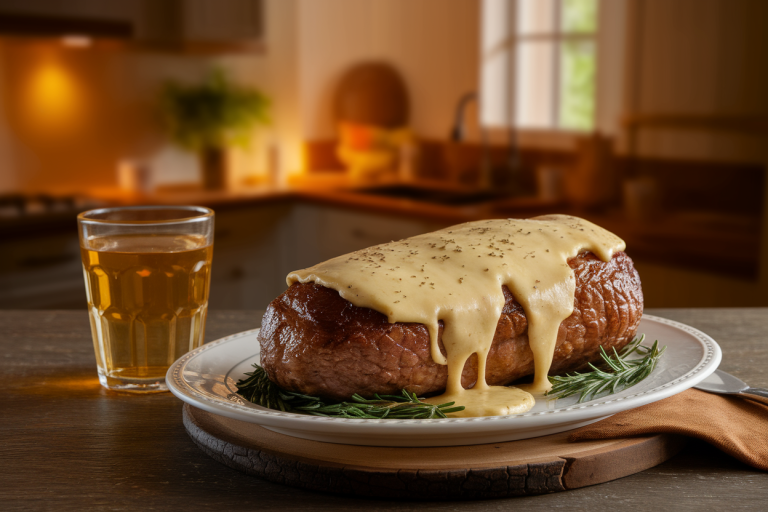 Rôti de Porc au Camembert et Cidre : Recette Facile et Savoureuse