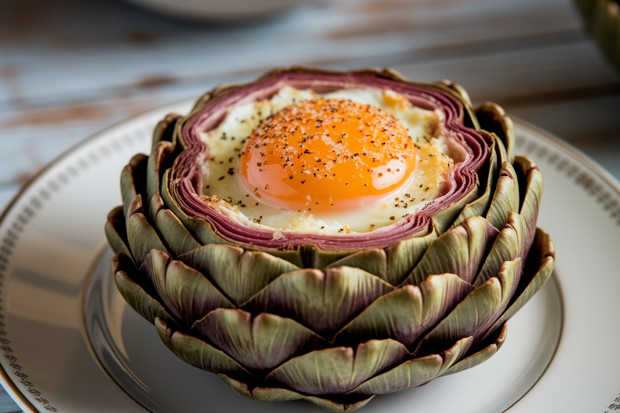 Artichauts Gratinés Farcis aux Œufs et au Parmesan — Recette Facile