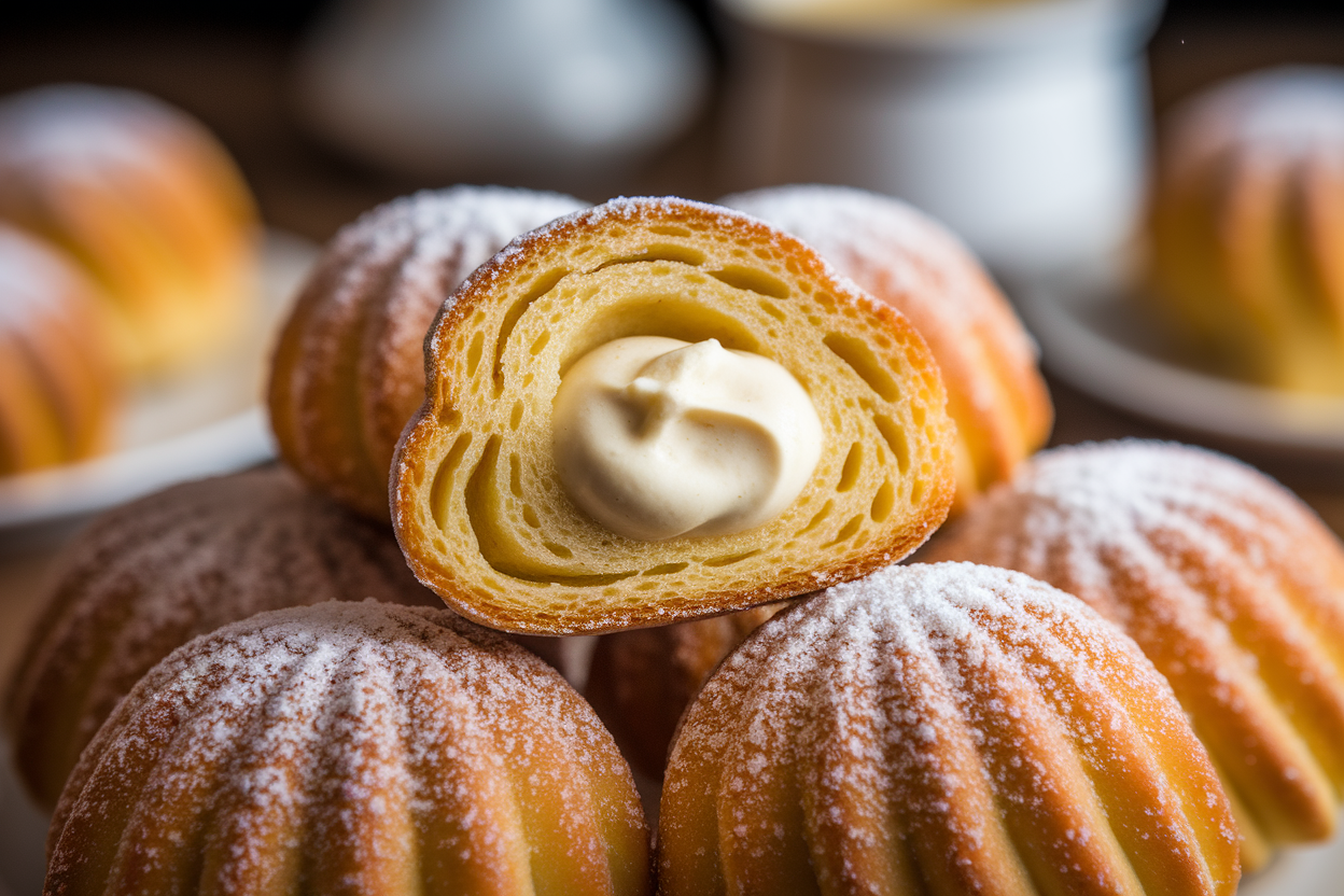 Beignets fourrés à la crème pâtissière à la vanille : recette facile sans four (Bomboloni