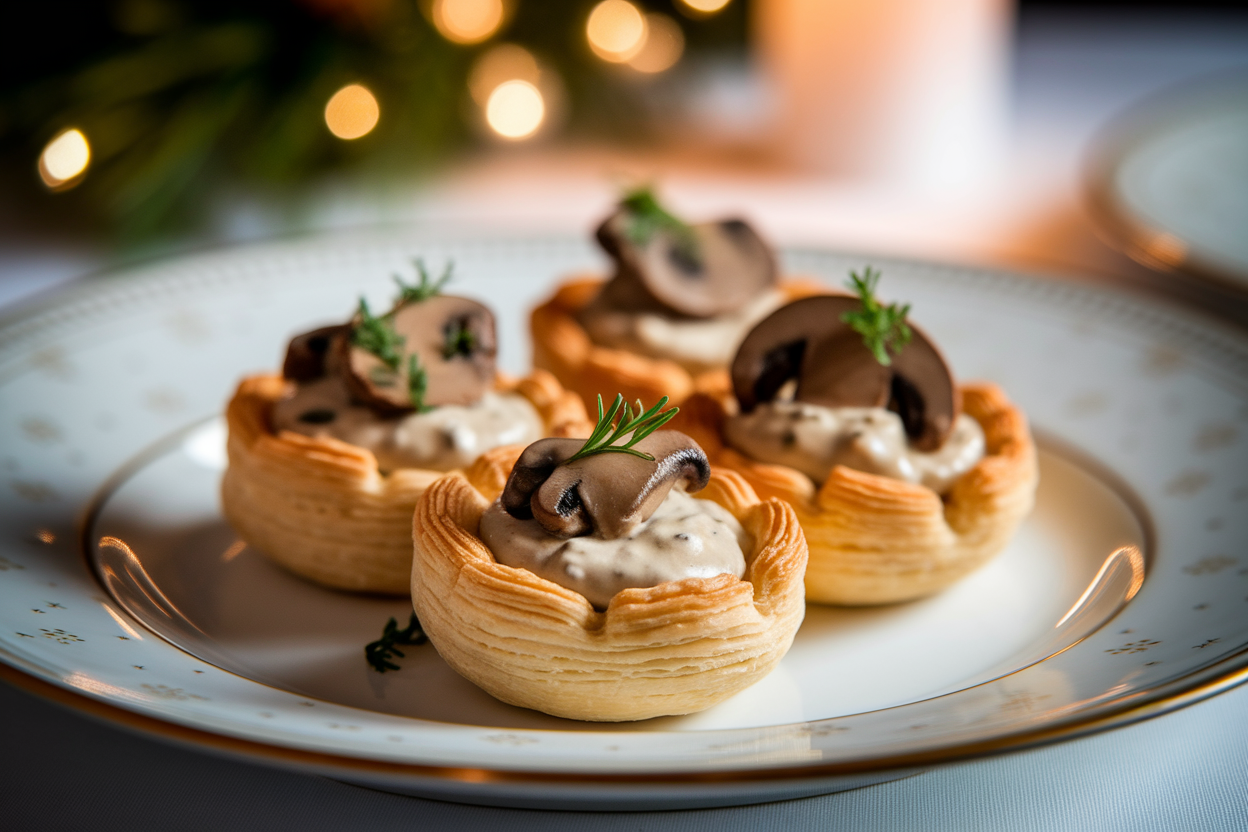 Bouchées à la Reine aux Champignons et Sauce Foie Gras — Recette Facile et Festive