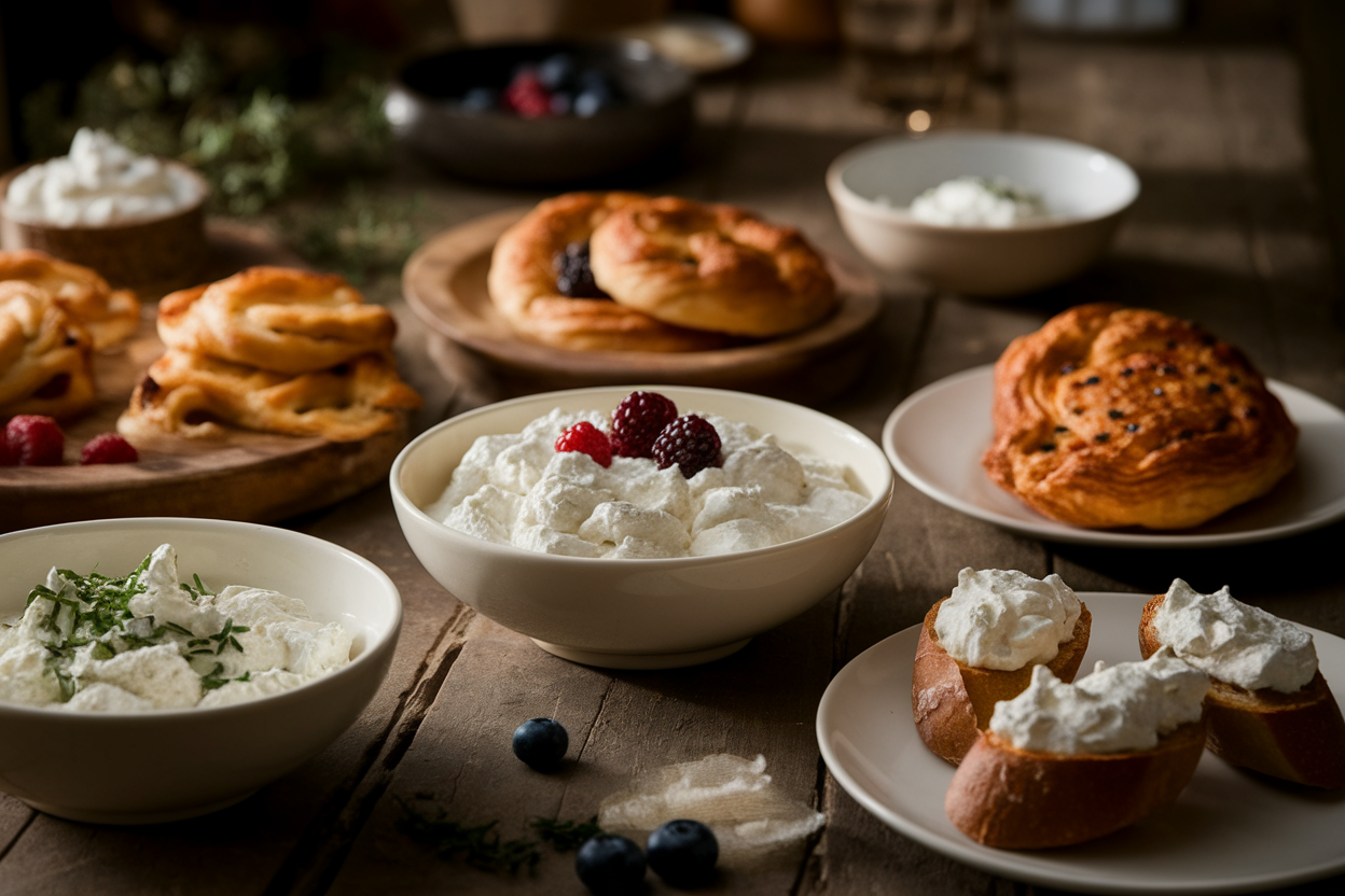table-rustique-ricotta-patisseries-bruschetta