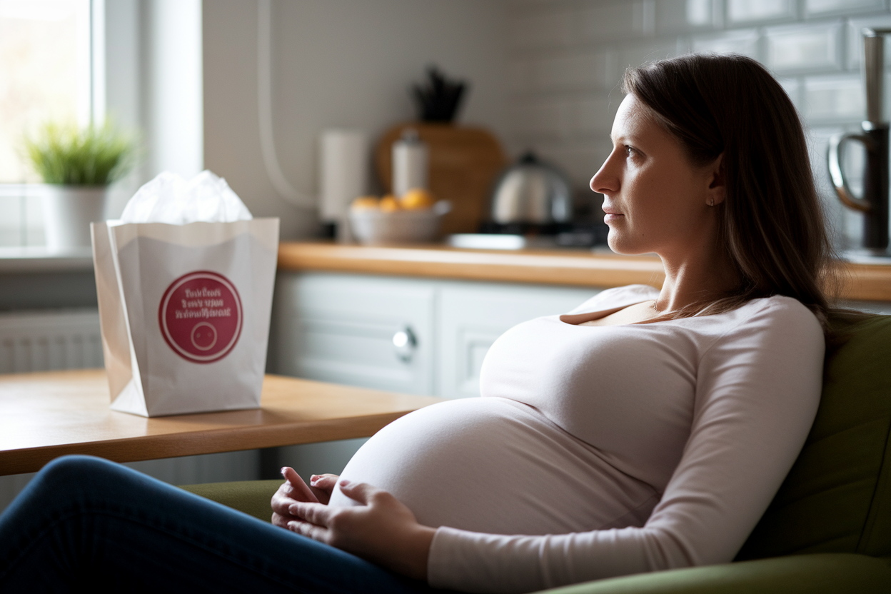 femme-enceinte-cuisine-sacfastfood-fenetre