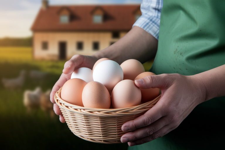 gros-plan-fermier-panier-oeufs-ferme