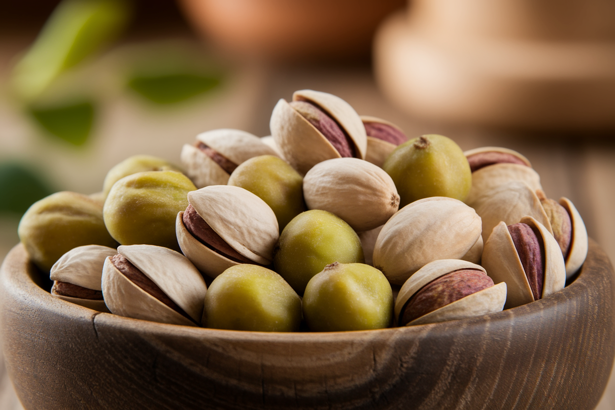 pistaches-bol-bois-gros-plan