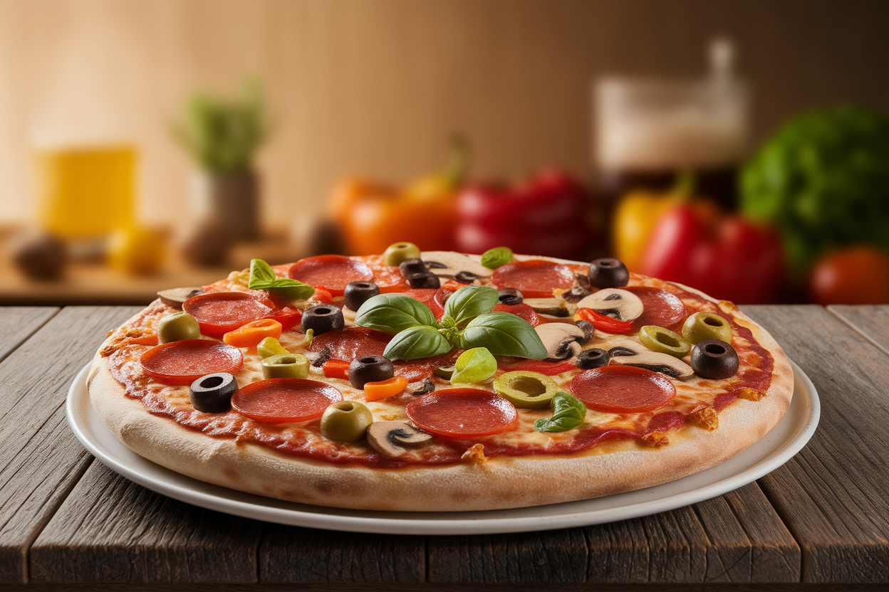 pizza-table-bois-basilic