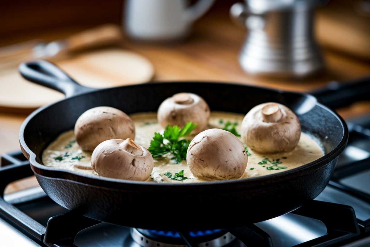 poele-fonte-trompettes-creme